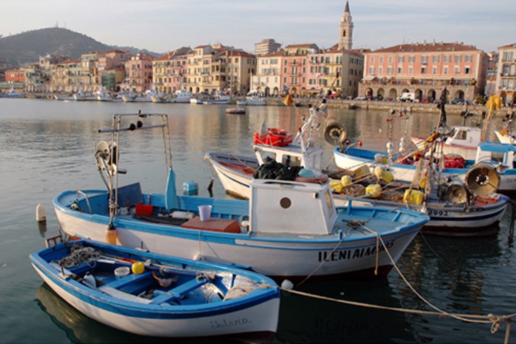 Le barche dei pescatori a Imperia Oneglia